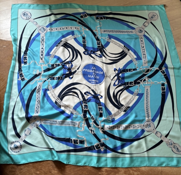 Hermes big silk scarf 