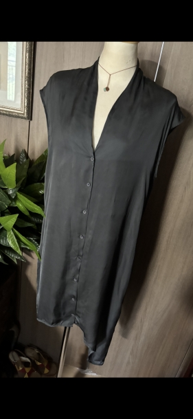 Helmut Lang unbalanced silk shirt 