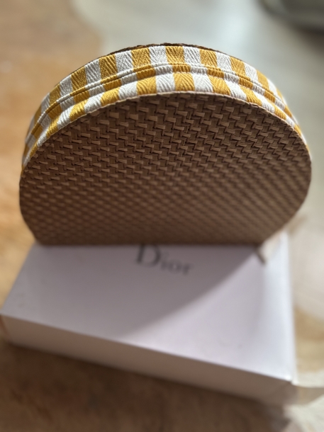 Dior bohemian Riviera Rattan small beach bag 