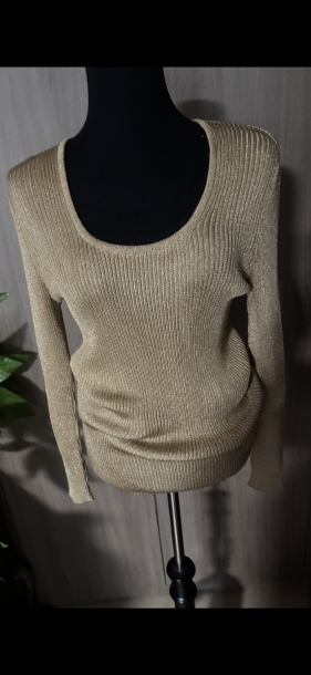 YSL gold shimmering top