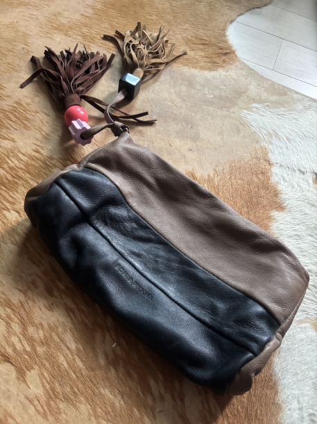 Sonia Rikiel Ram leather clutch