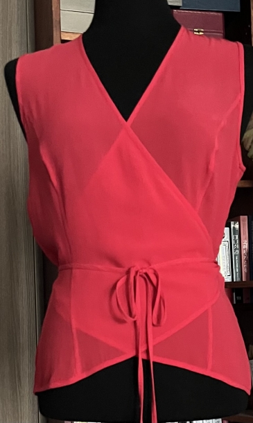 ‘90 CELINE wrap silk shirt 