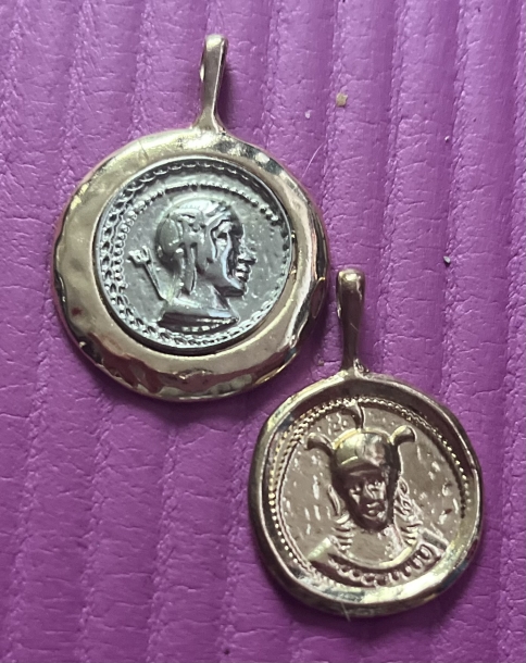 Vintage coin pendants set