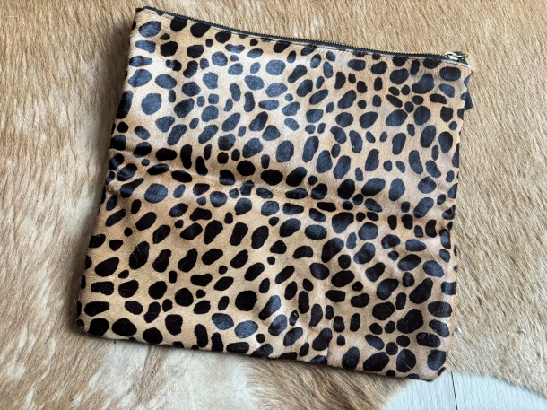 Clare vivier leopard clutch