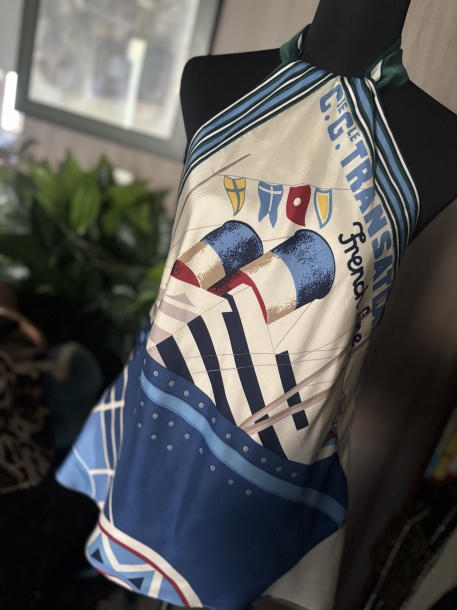 ‘70 Rare silk vintage halter neck