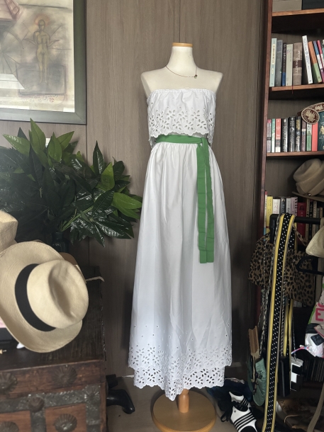 ‘80 Punching strapless dress