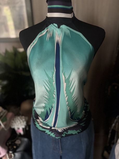 GUCCI scarf halter-neckl top 