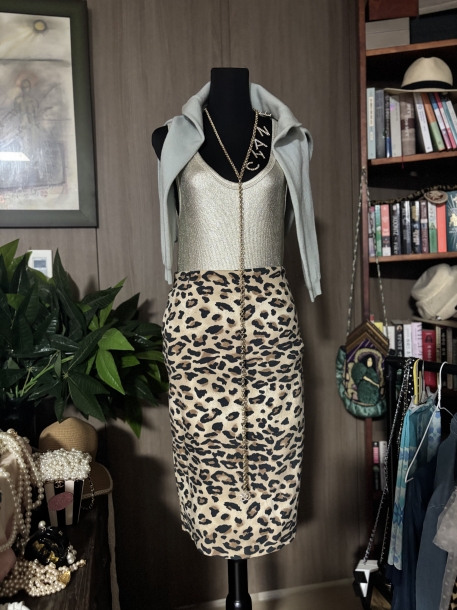 ‘90 ILARY  leopard skirt 