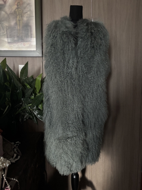 90s Diane von furstenberg Mongolian lamb fur vest 