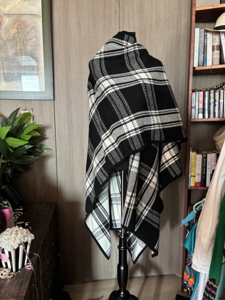 Ralph Lauren tartan check shawl 