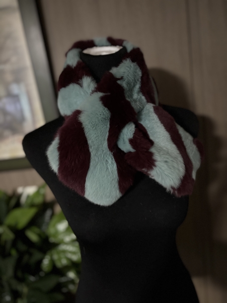 90s Fendi rabbit fur short muffler 